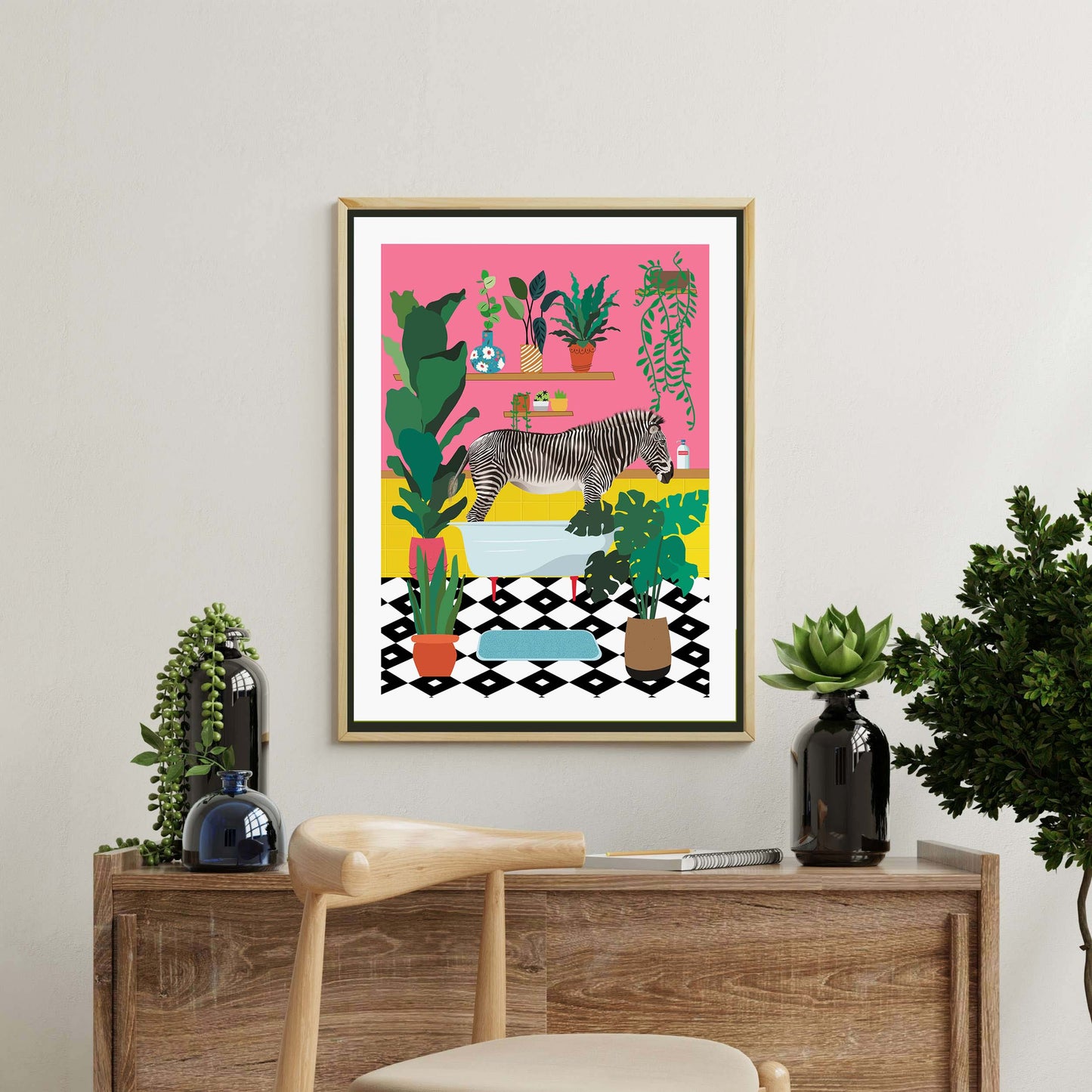 ZEBRA BATHTIME | CANVAS