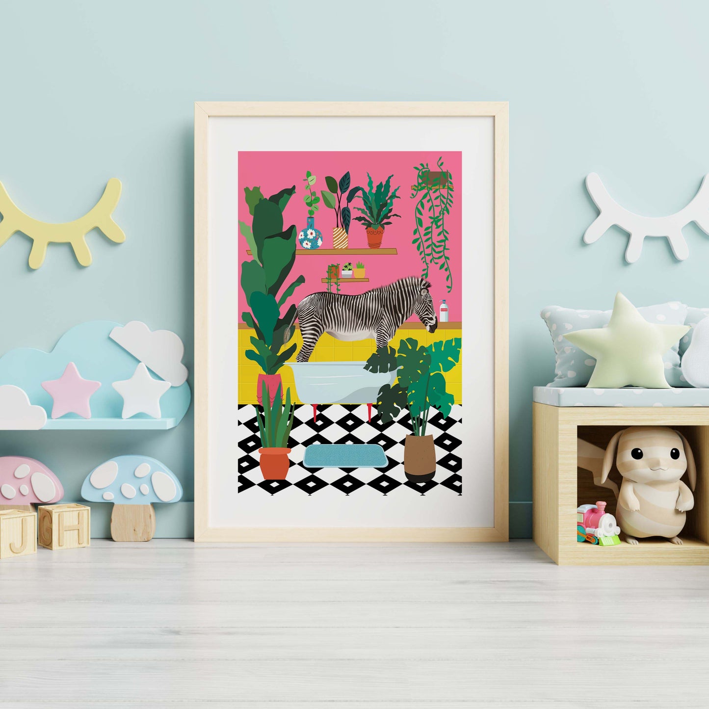 ZEBRA BATHTIME | PRINT