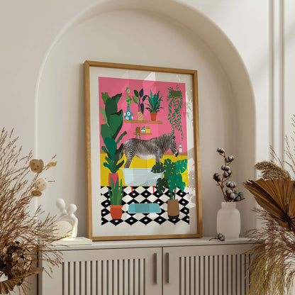 ZEBRA BATHTIME | CANVAS
