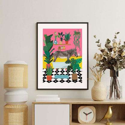ZEBRA BATHTIME | PRINT