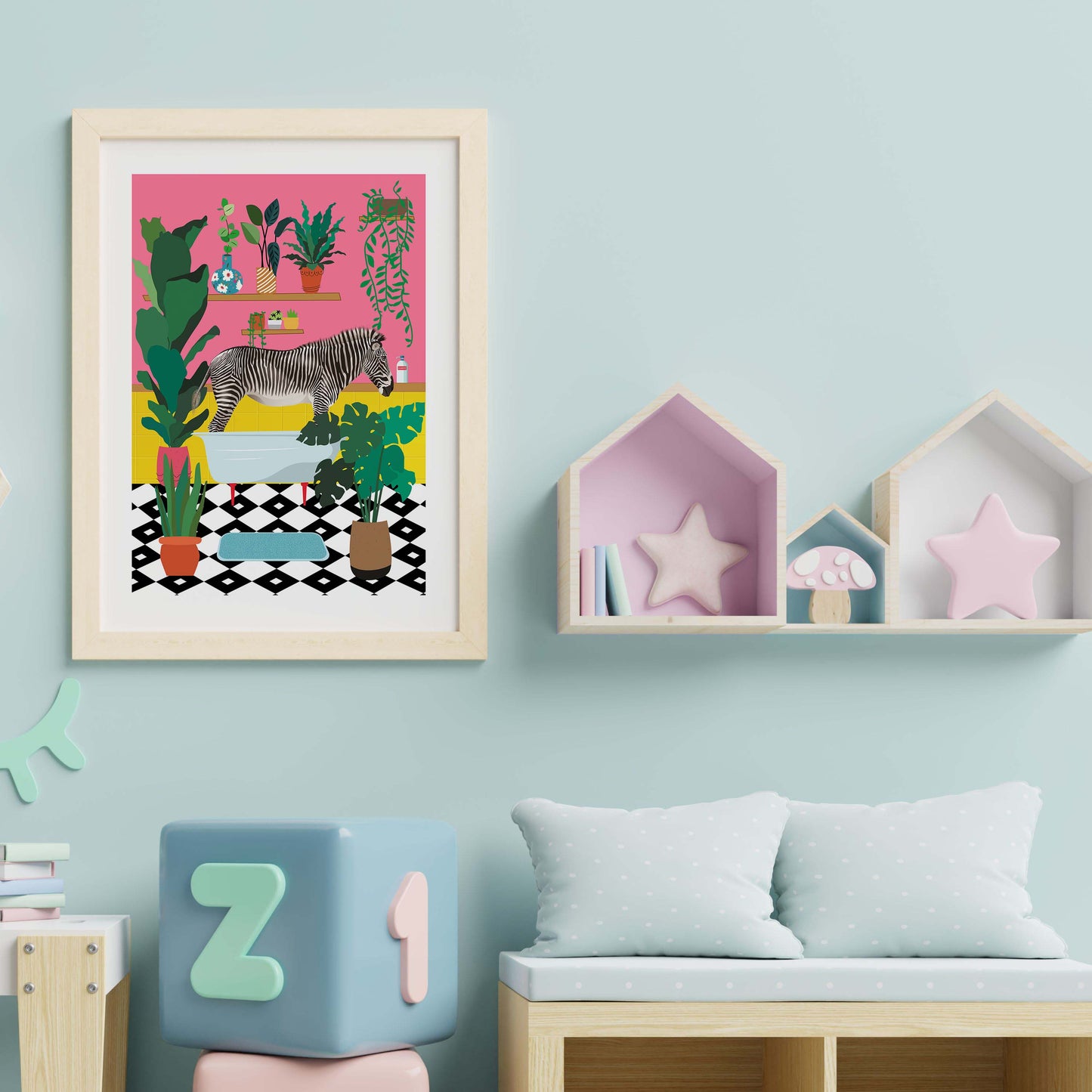 ZEBRA BATHTIME | PRINT