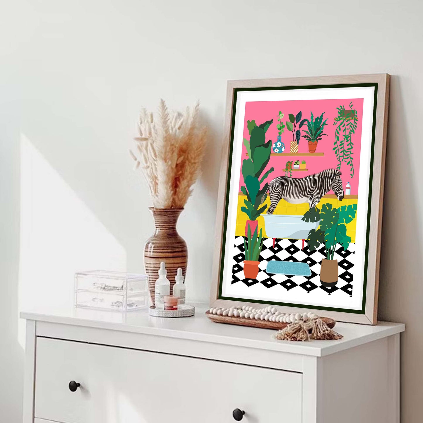ZEBRA BATHTIME | CANVAS