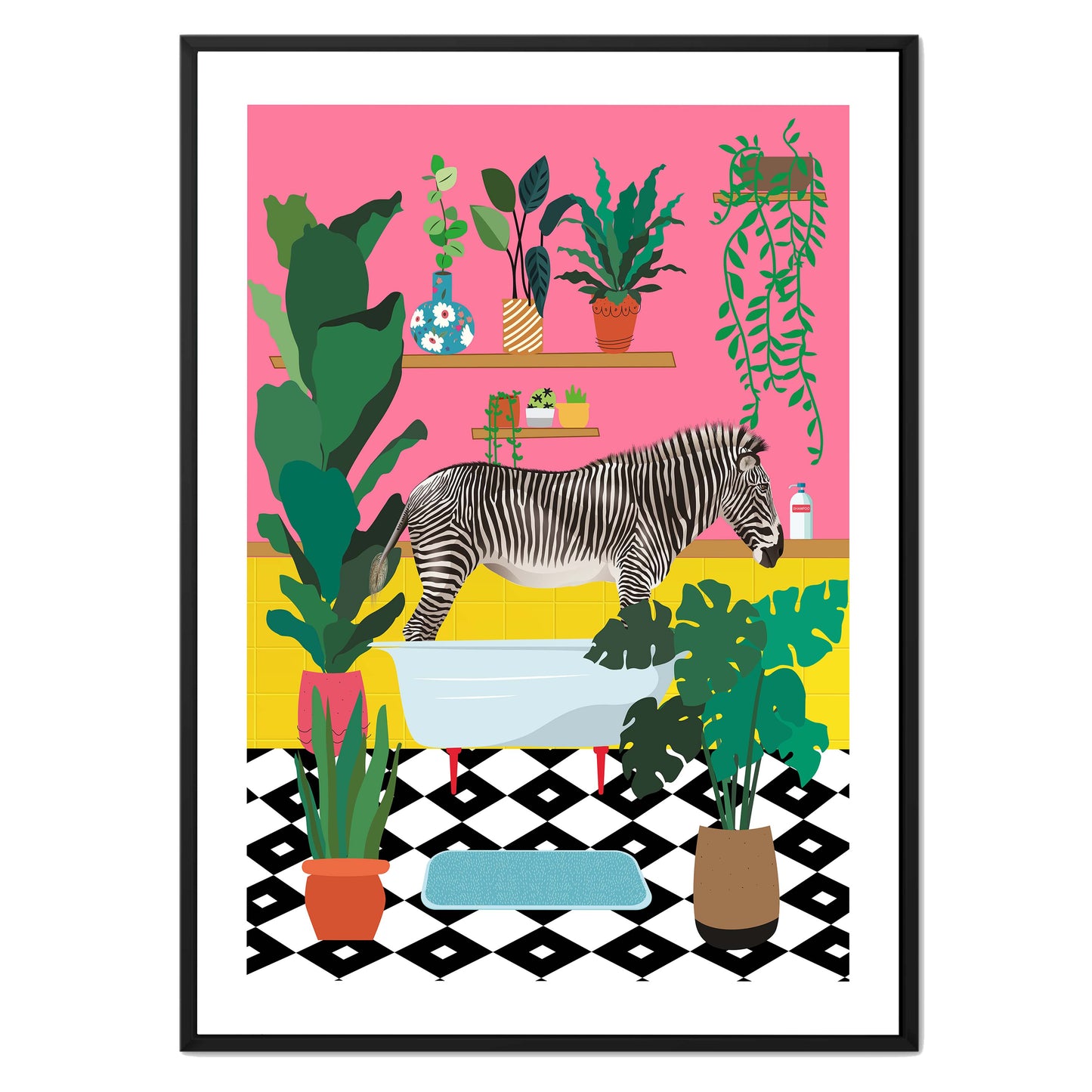 ZEBRA BATHTIME | CANVAS