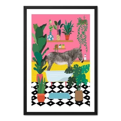 ZEBRA BATHTIME | CANVAS