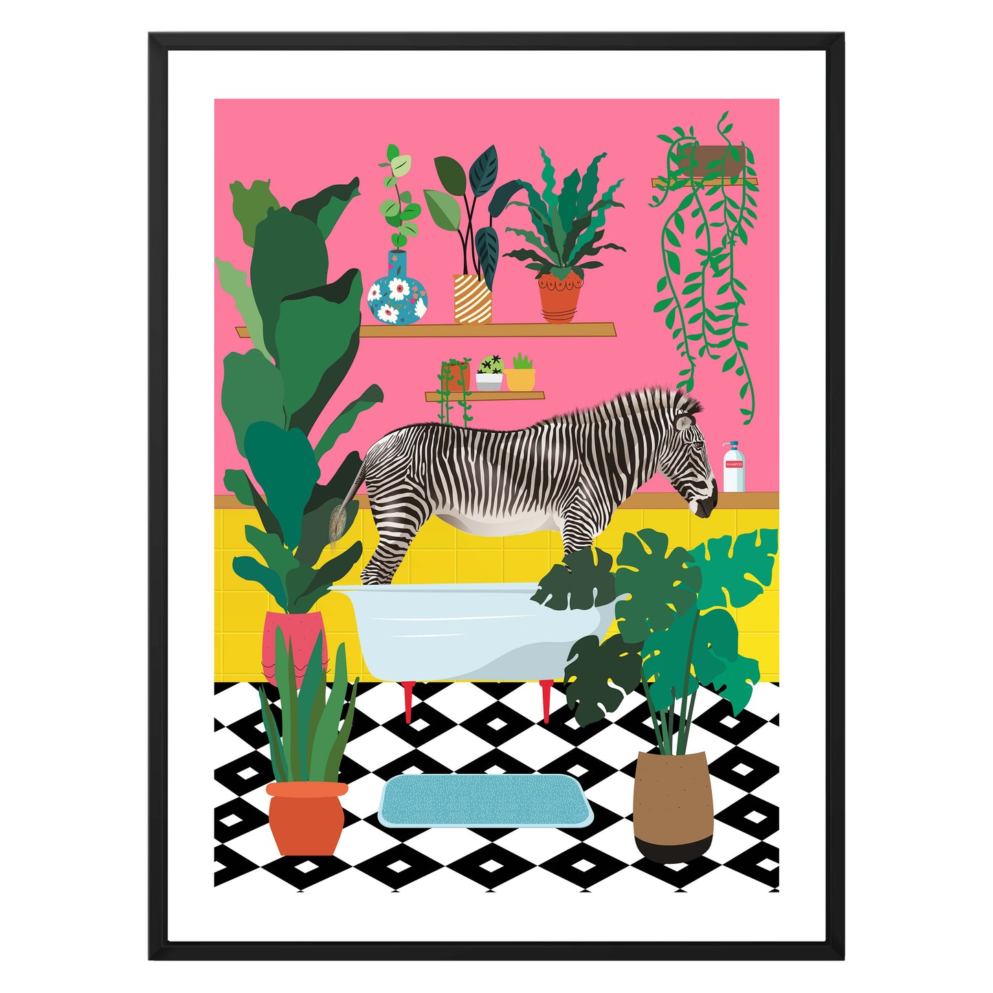 ZEBRA BATHTIME | CANVAS