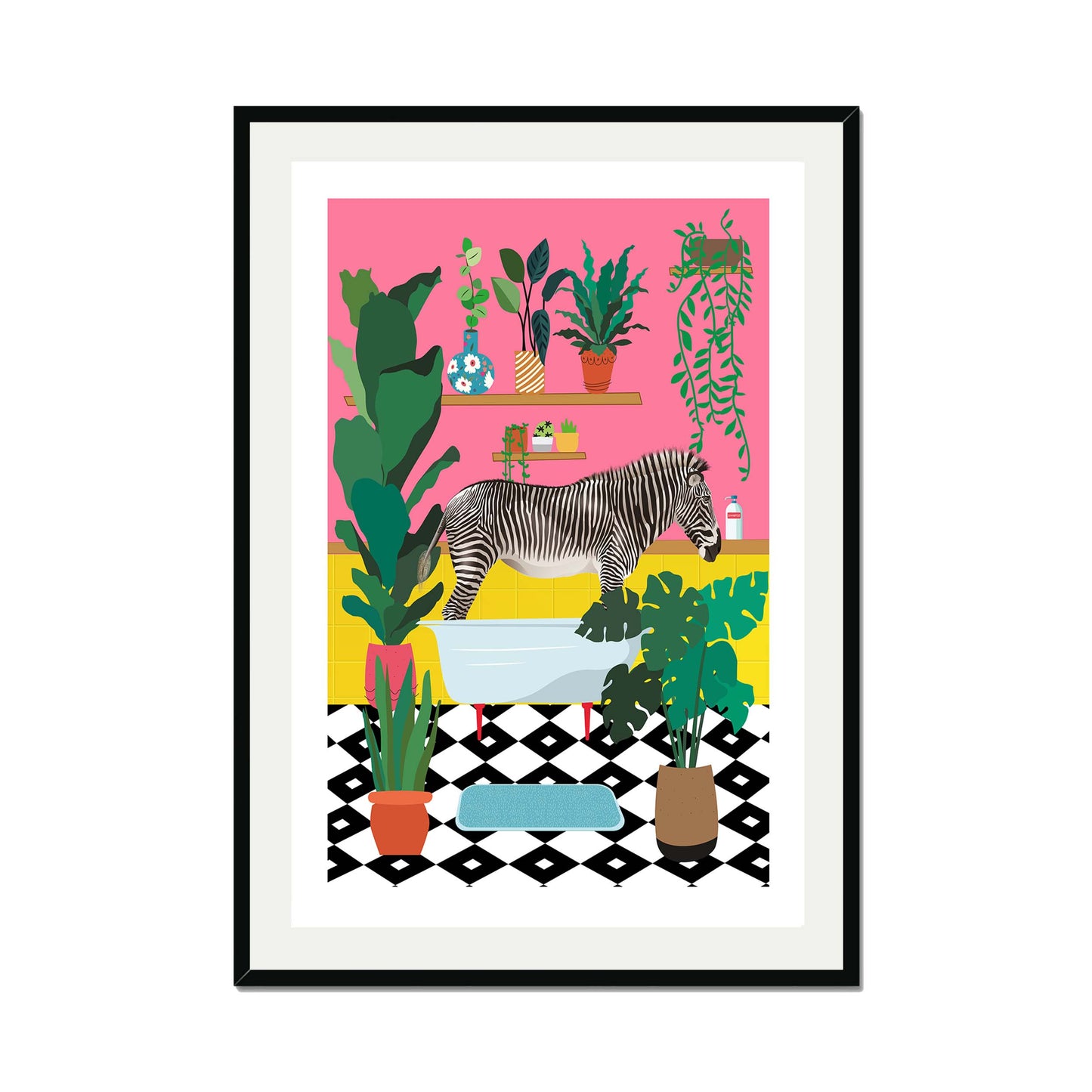 ZEBRA BATHTIME | PRINT