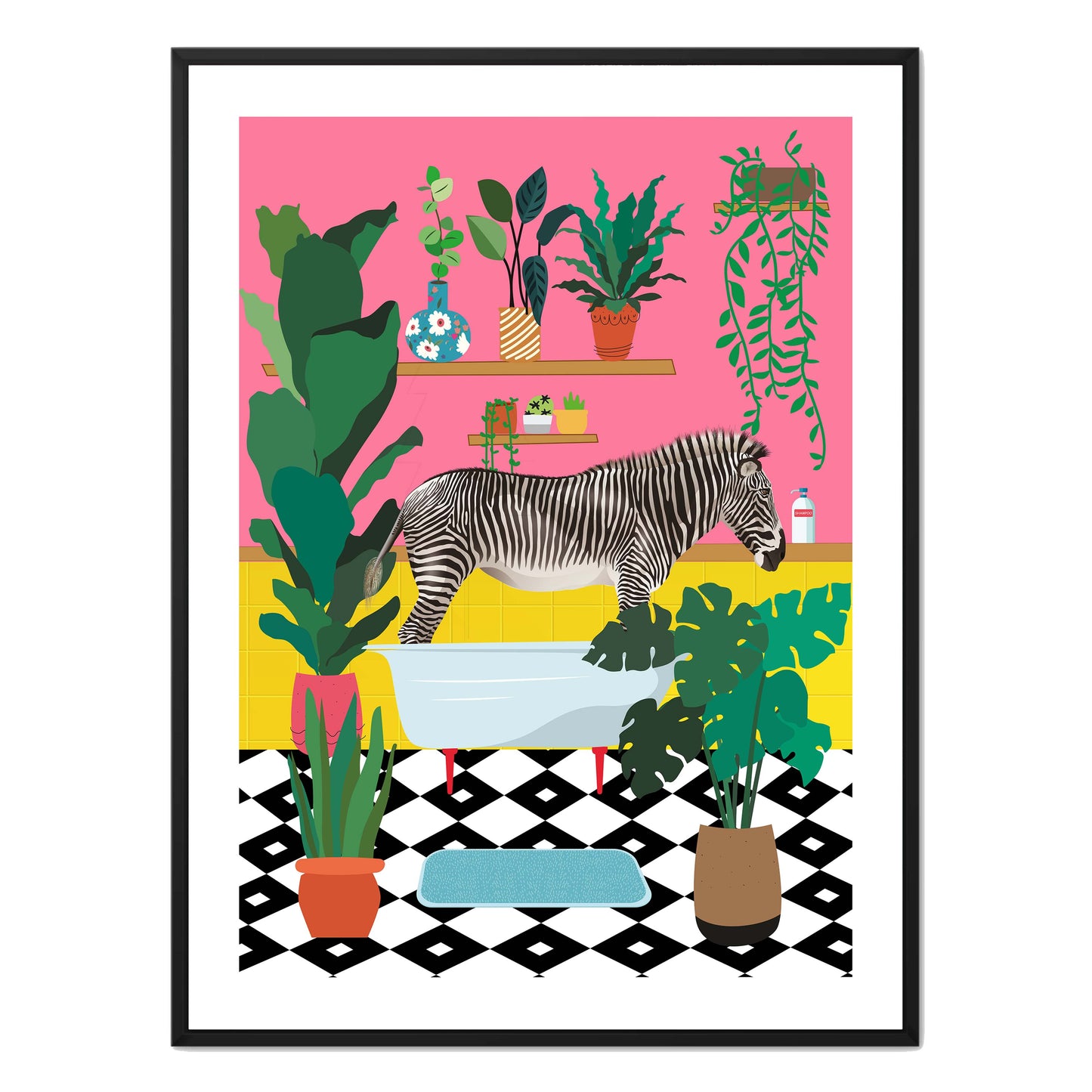 ZEBRA BATHTIME | CANVAS