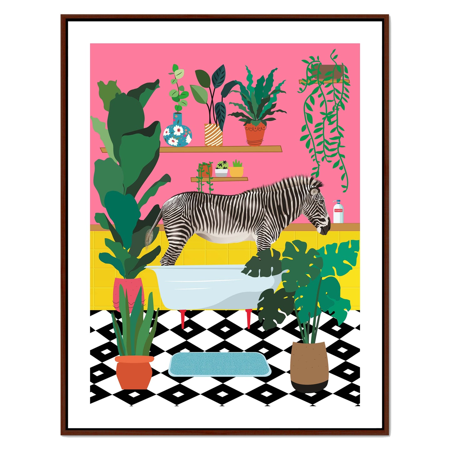 ZEBRA BATHTIME | CANVAS