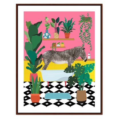 ZEBRA BATHTIME | CANVAS