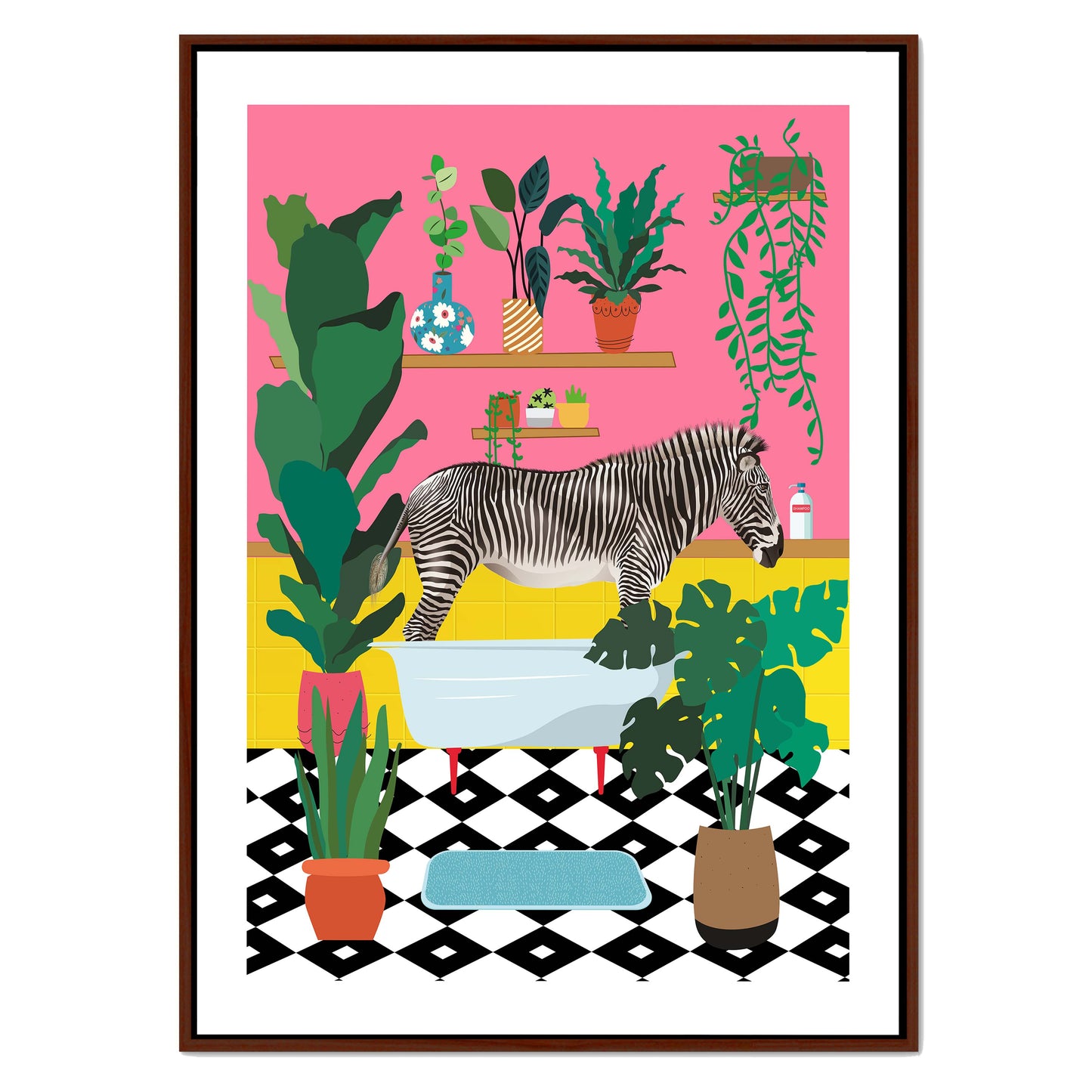 ZEBRA BATHTIME | CANVAS