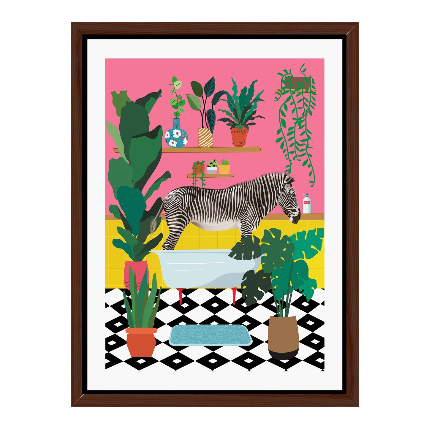ZEBRA BATHTIME | CANVAS