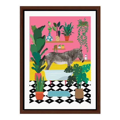 ZEBRA BATHTIME | CANVAS