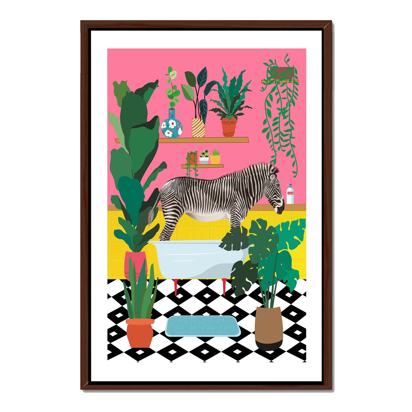 ZEBRA BATHTIME | CANVAS