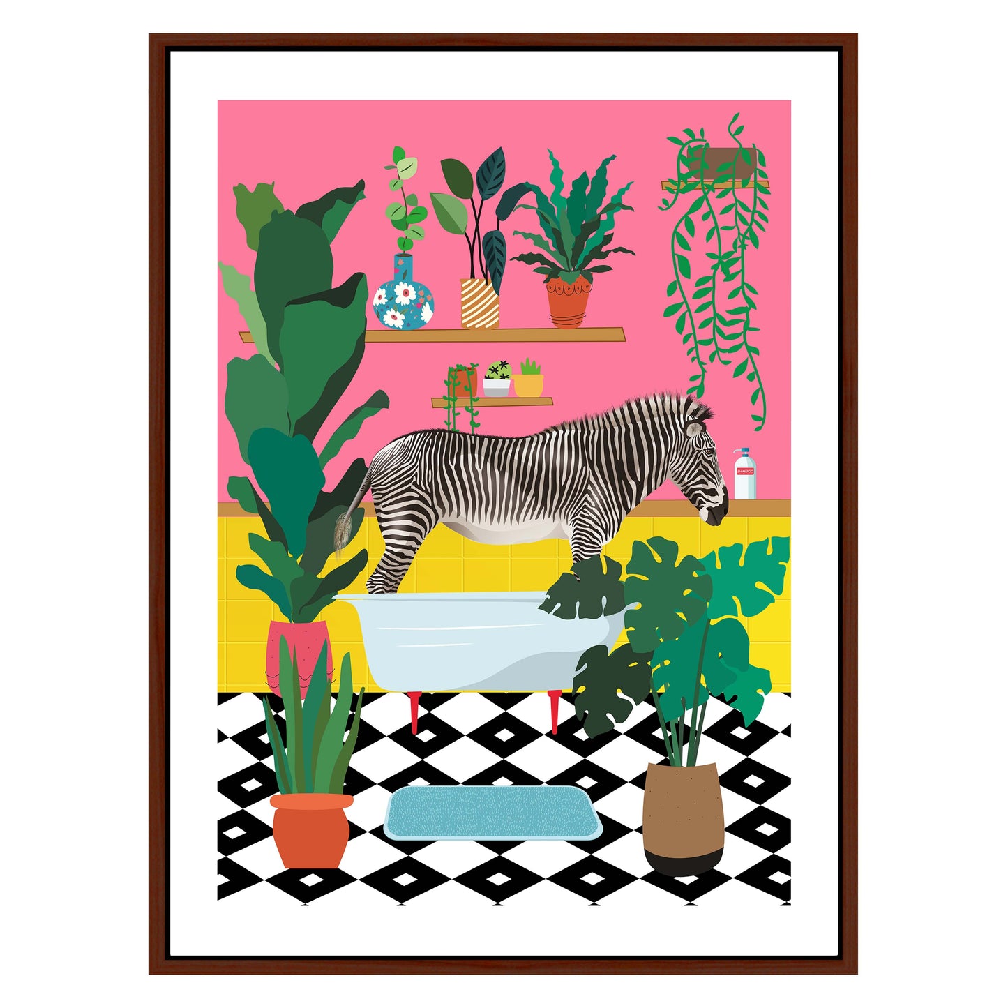 ZEBRA BATHTIME | CANVAS