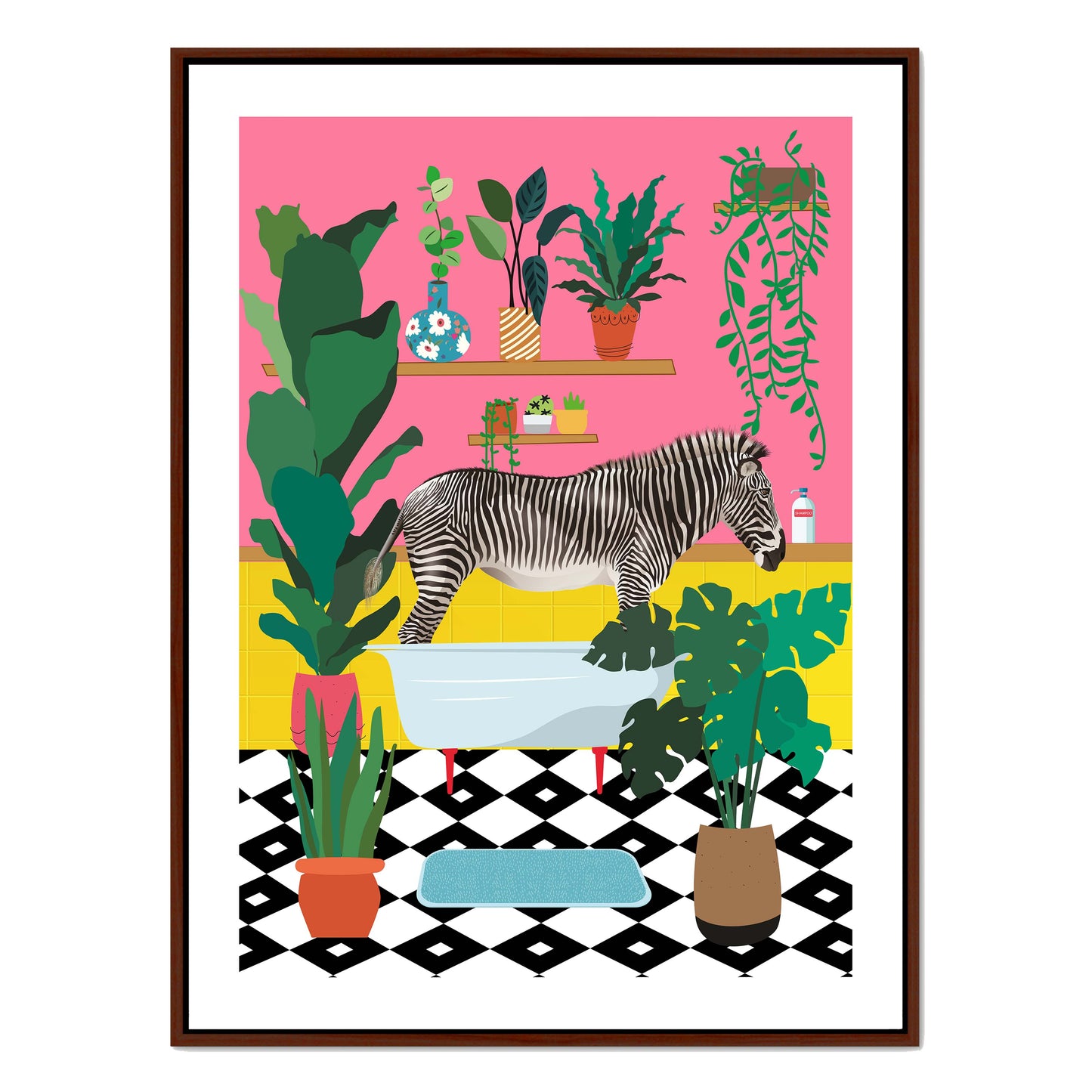 ZEBRA BATHTIME | CANVAS