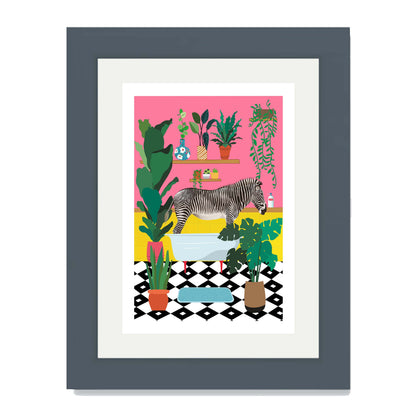 ZEBRA BATHTIME | PRINT