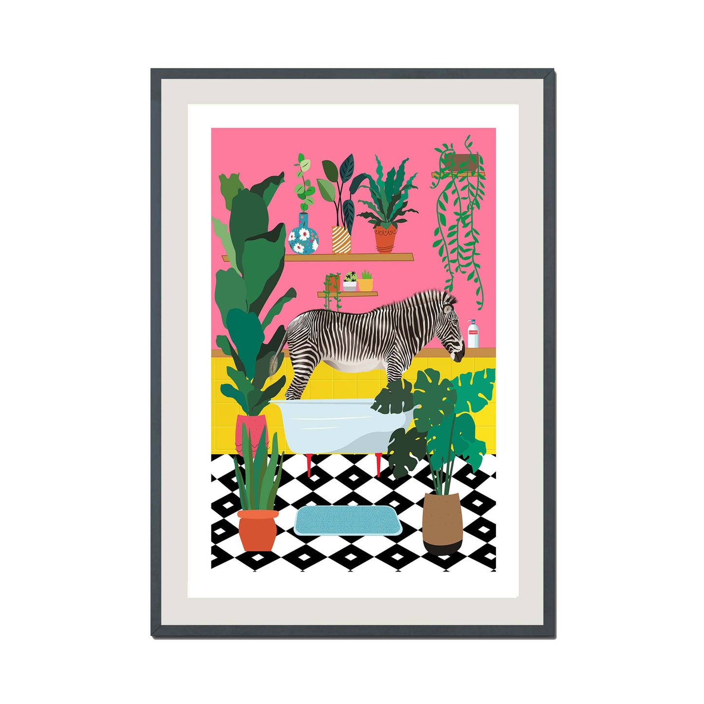 ZEBRA BATHTIME | PRINT