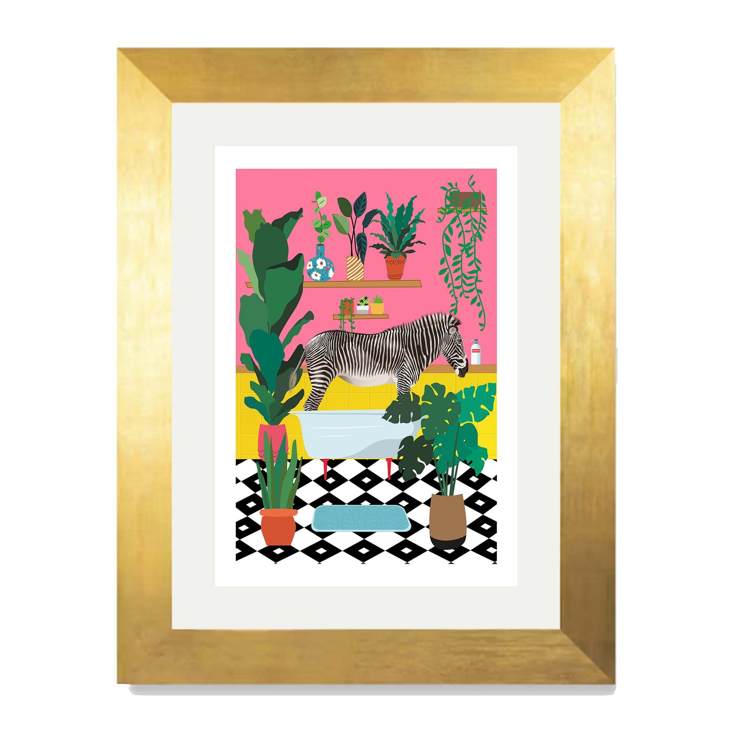 ZEBRA BATHTIME | PRINT