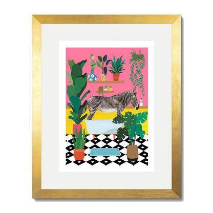 ZEBRA BATHTIME | PRINT