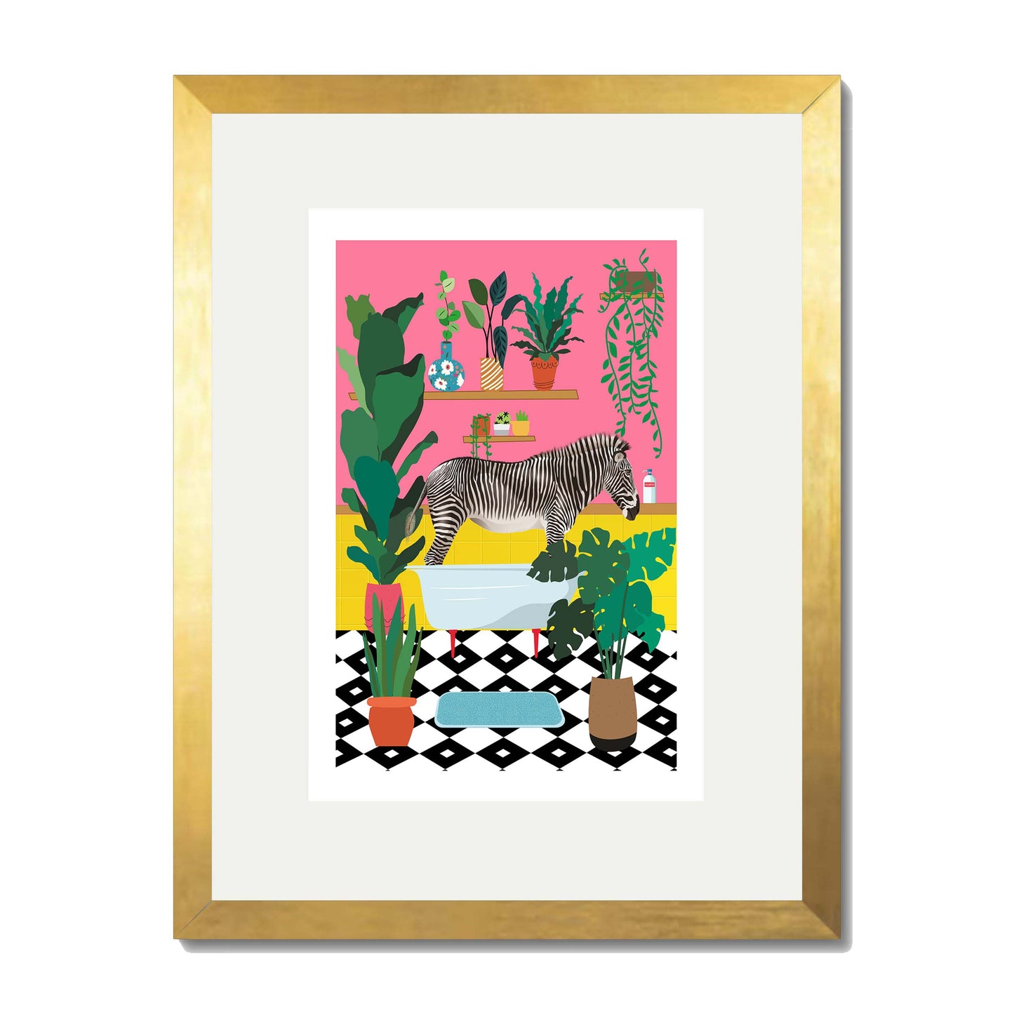 ZEBRA BATHTIME | PRINT