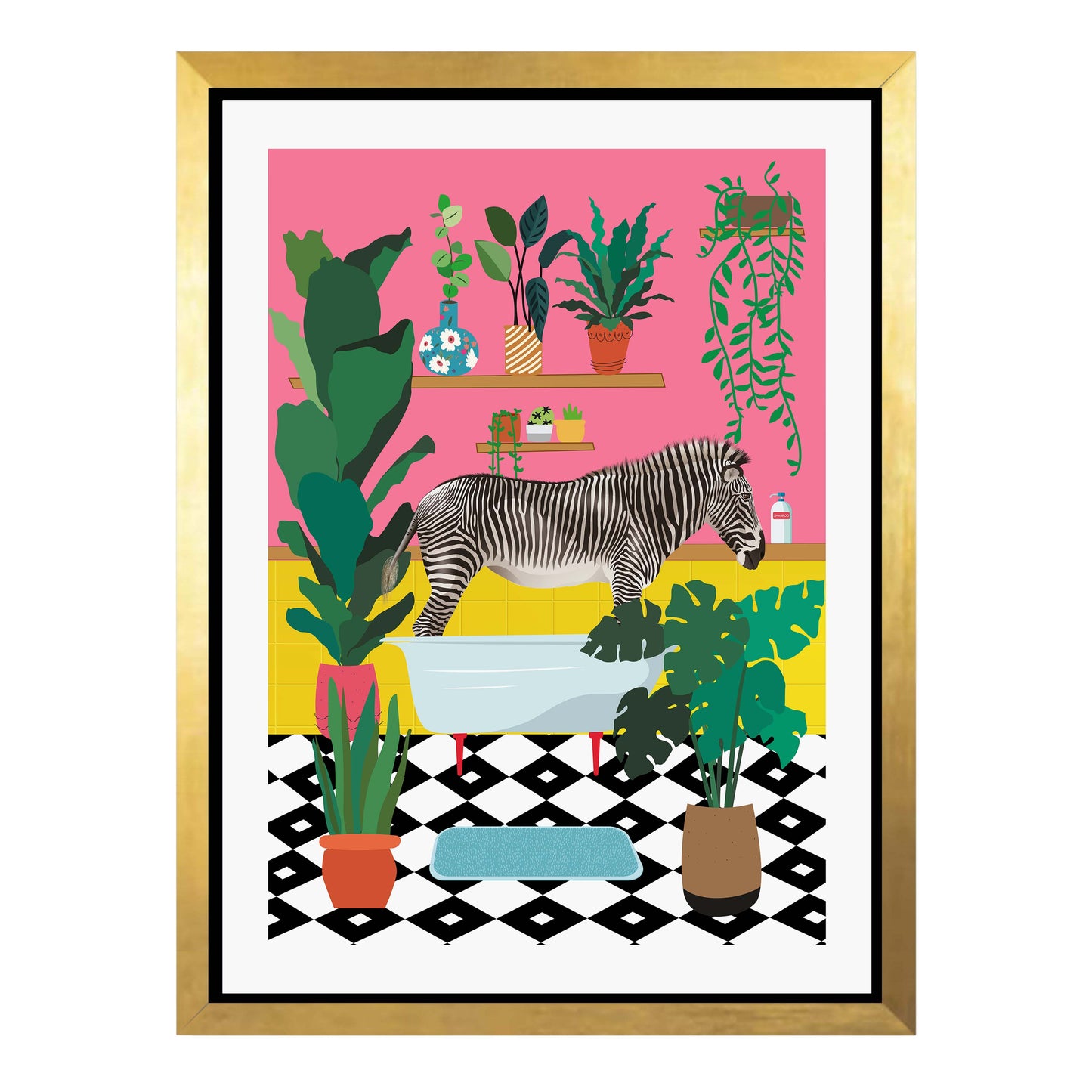 ZEBRA BATHTIME | CANVAS