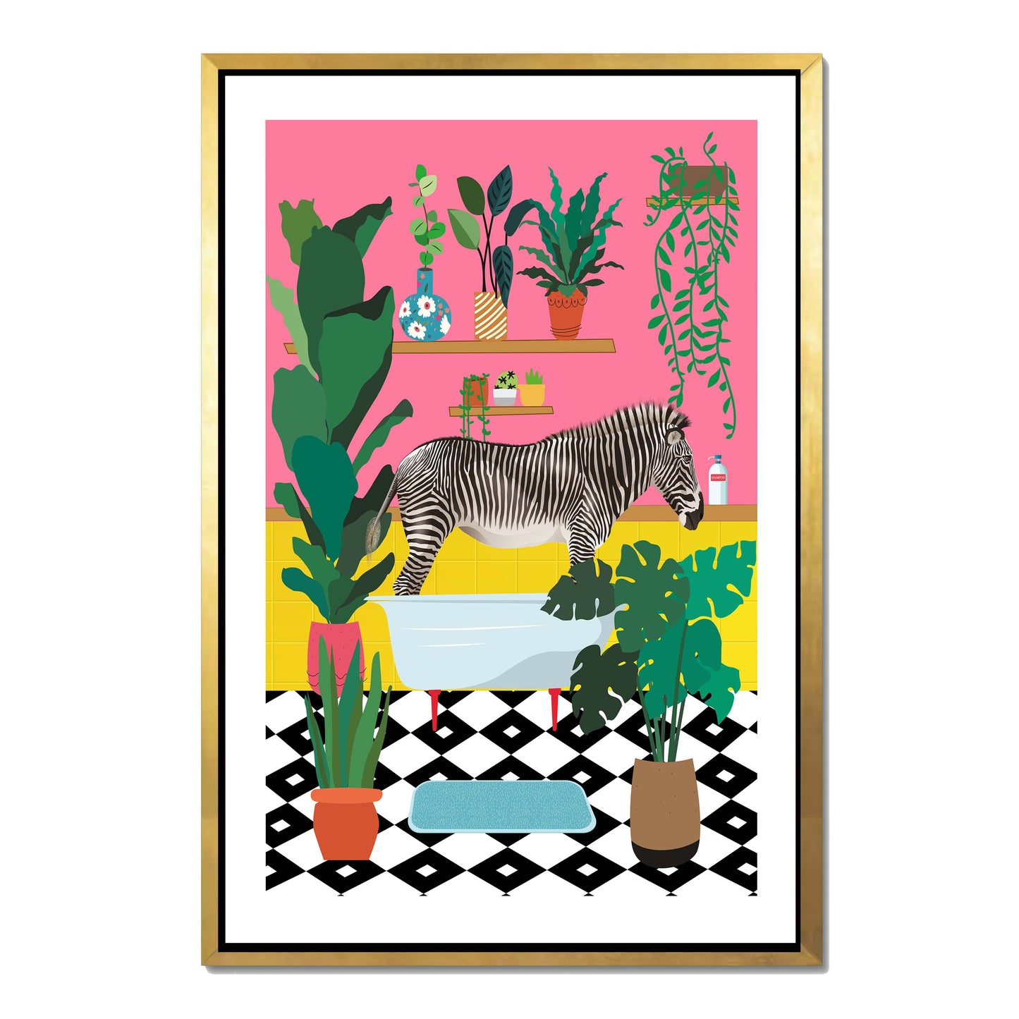 ZEBRA BATHTIME | CANVAS