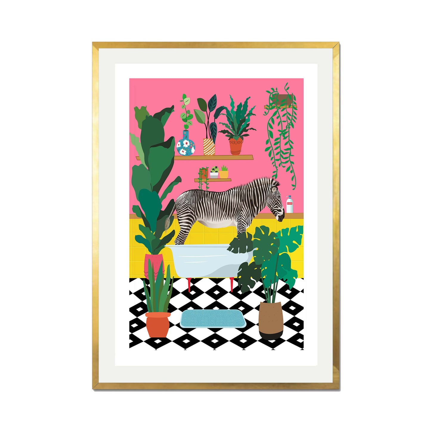 ZEBRA BATHTIME | PRINT