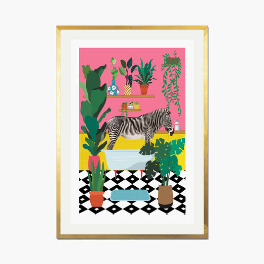 ZEBRA BATHTIME | PRINT
