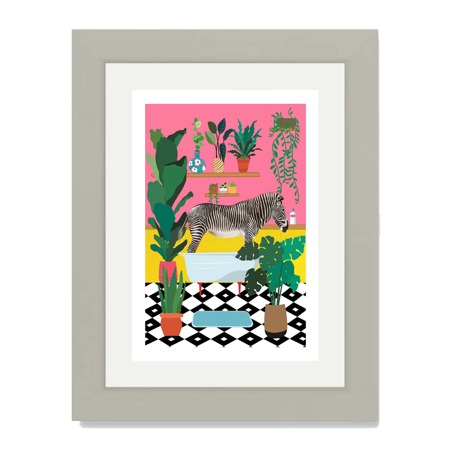 ZEBRA BATHTIME | PRINT