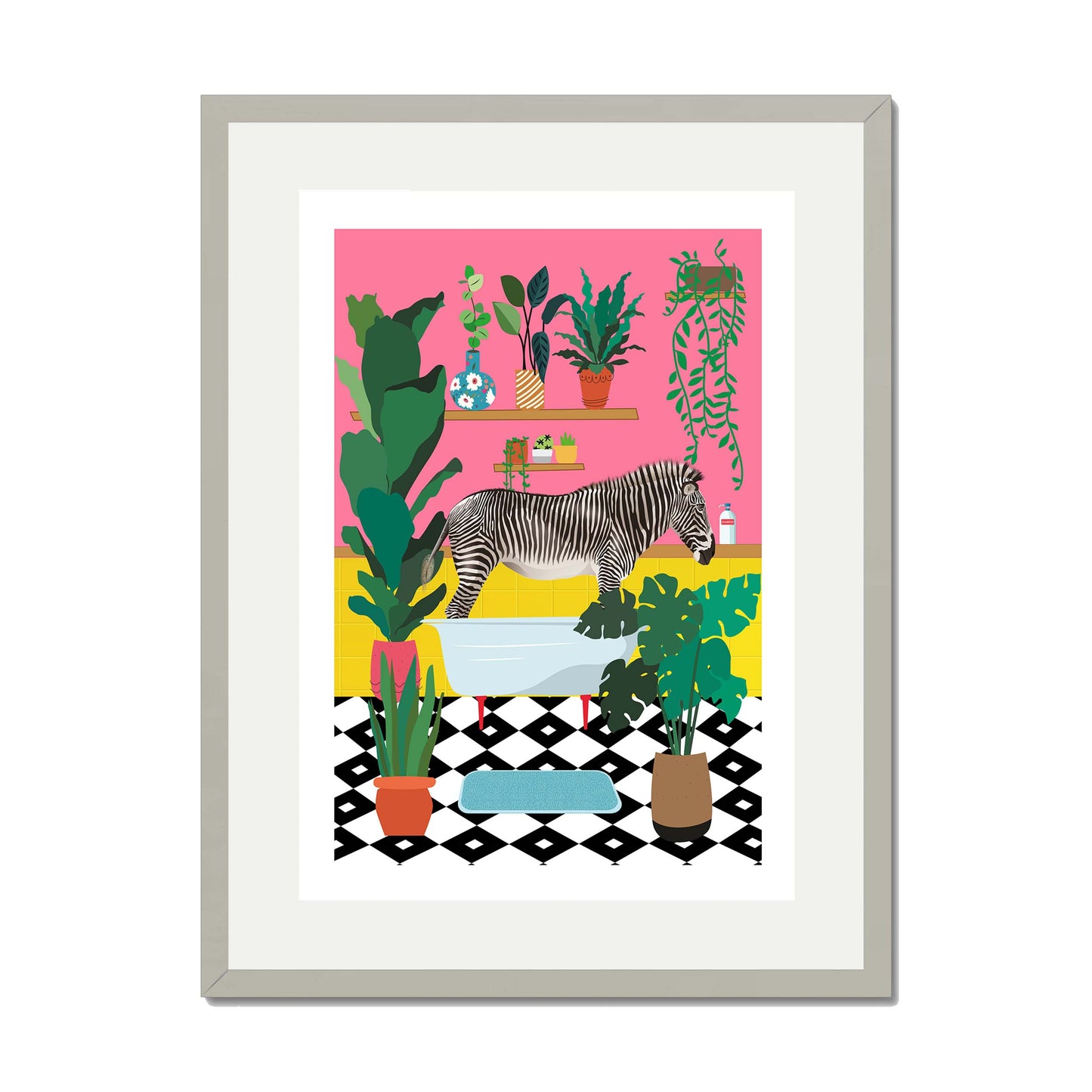 ZEBRA BATHTIME | PRINT