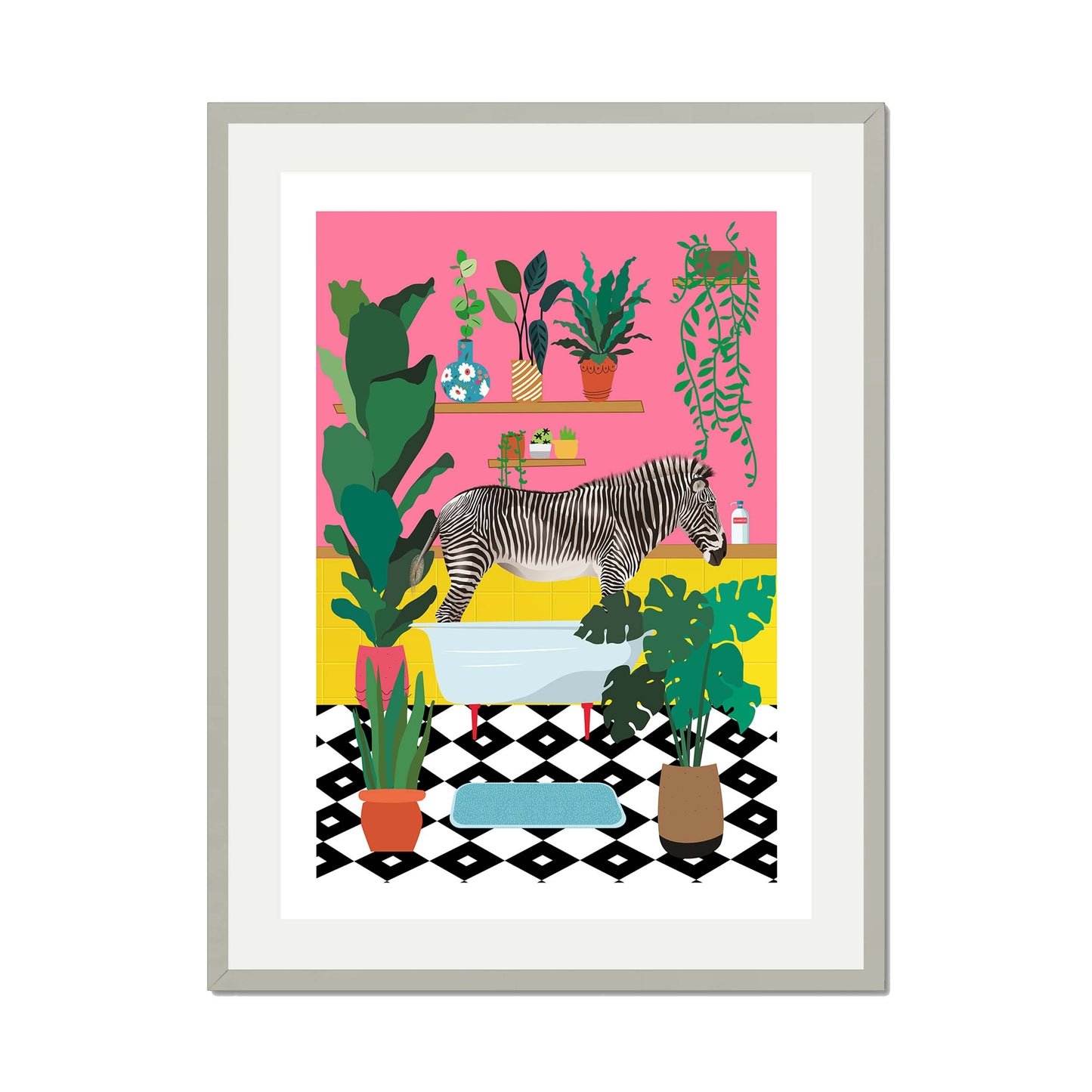 ZEBRA BATHTIME | PRINT