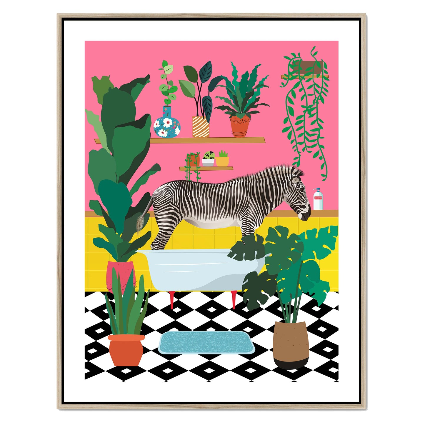 ZEBRA BATHTIME | CANVAS