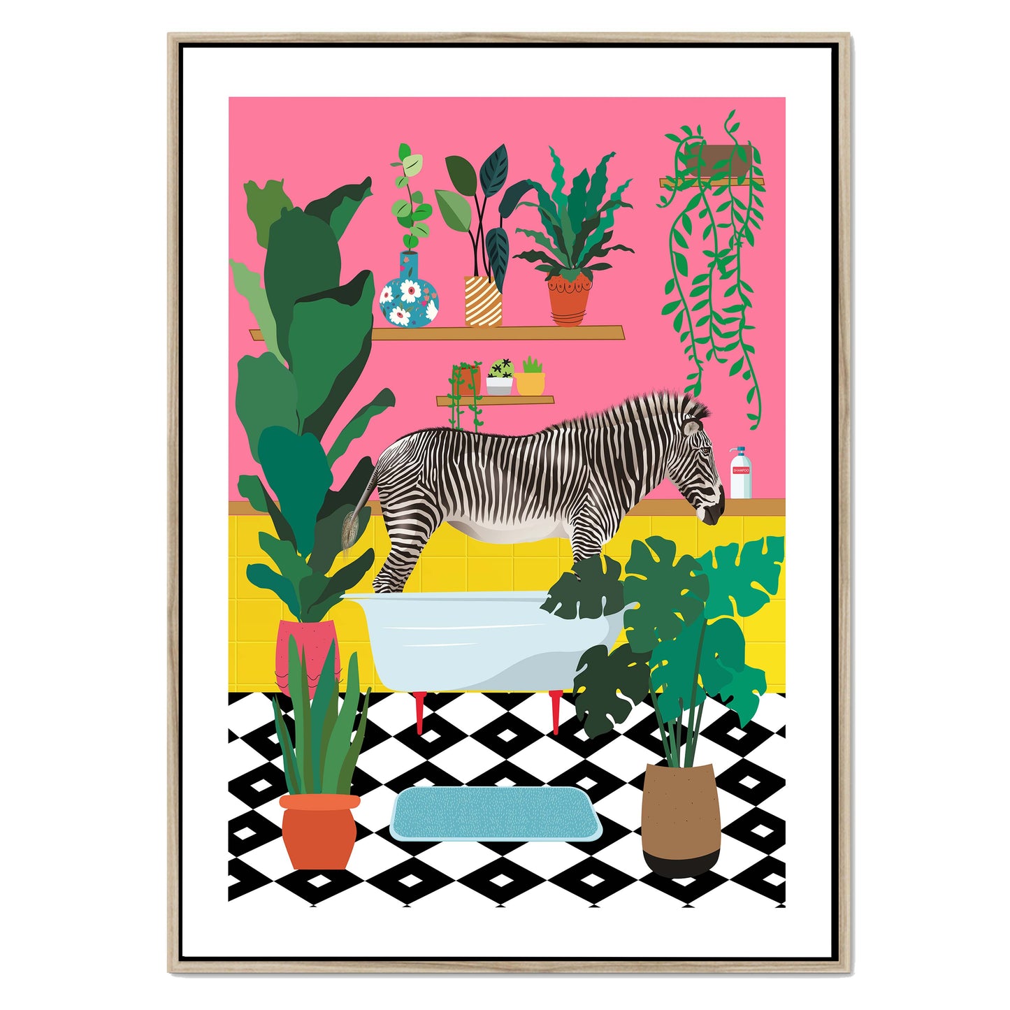 ZEBRA BATHTIME | CANVAS