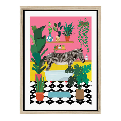 ZEBRA BATHTIME | CANVAS