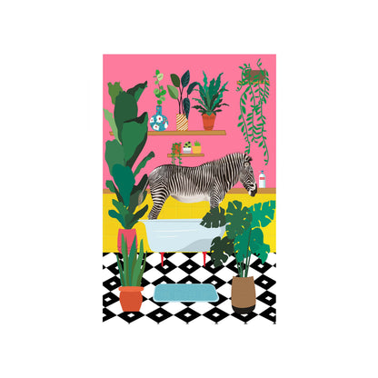 ZEBRA BATHTIME | PRINT