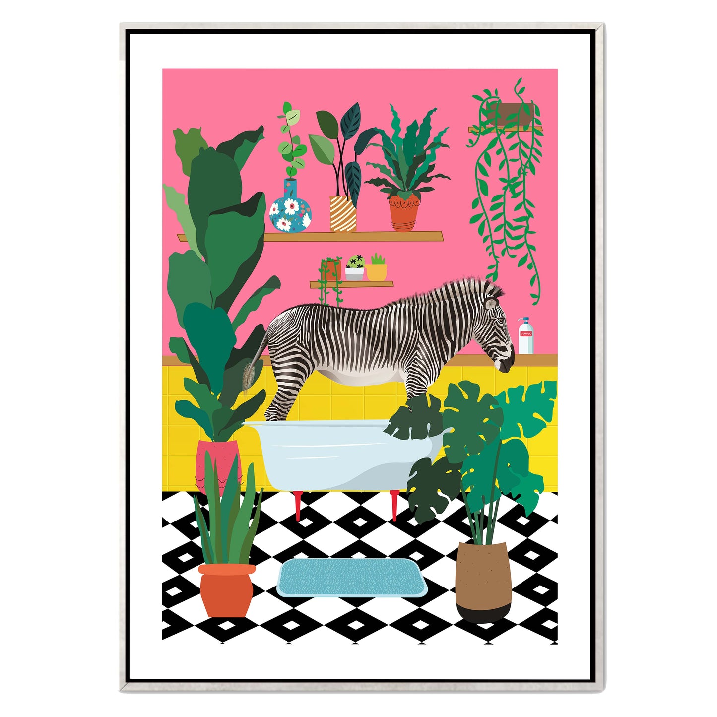 ZEBRA BATHTIME | CANVAS