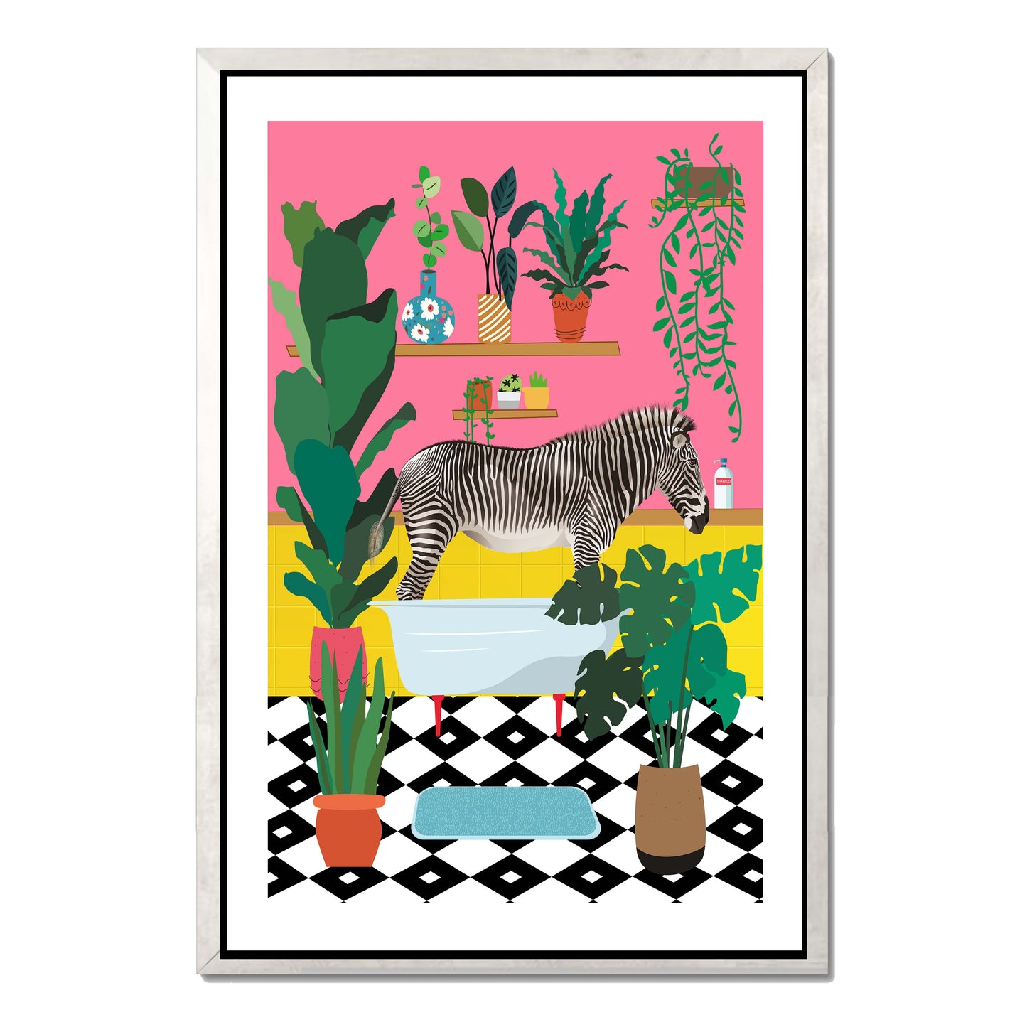 ZEBRA BATHTIME | CANVAS