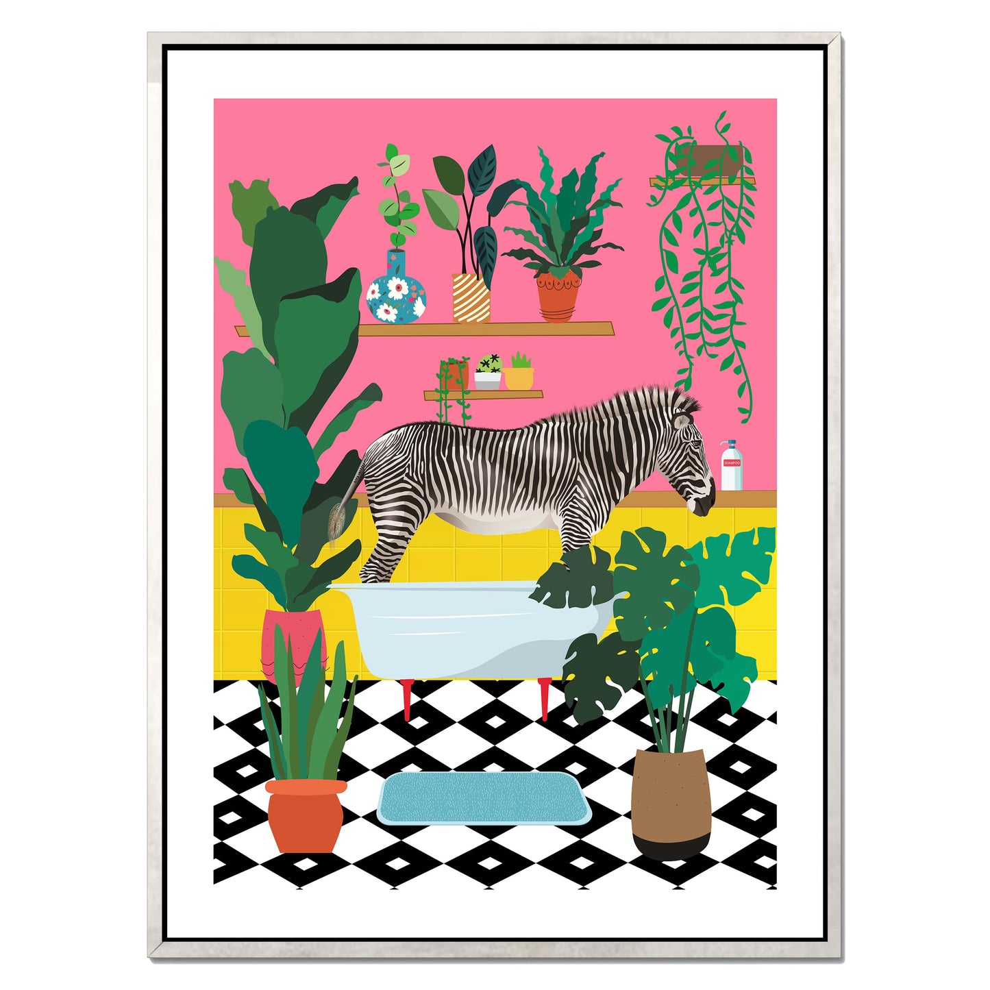 ZEBRA BATHTIME | CANVAS