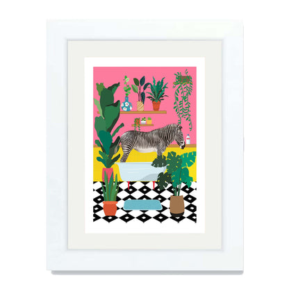 ZEBRA BATHTIME | PRINT