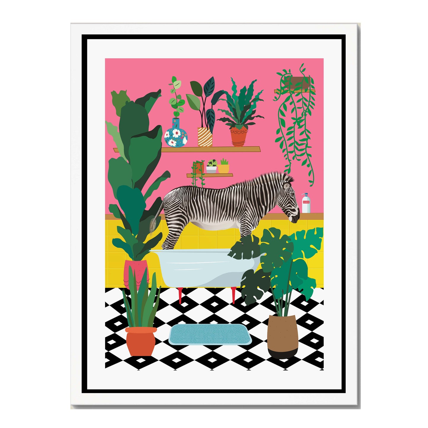 ZEBRA BATHTIME | CANVAS