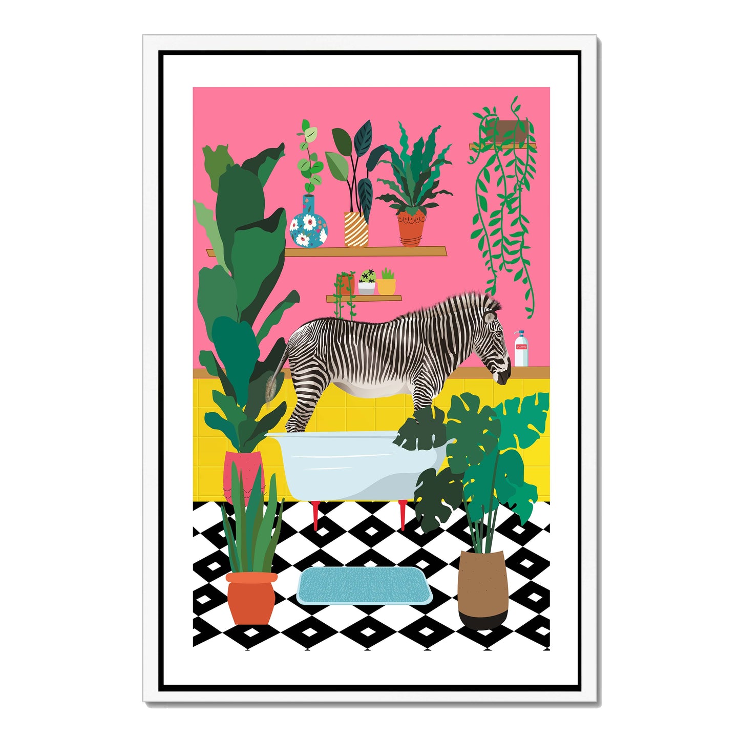 ZEBRA BATHTIME | CANVAS