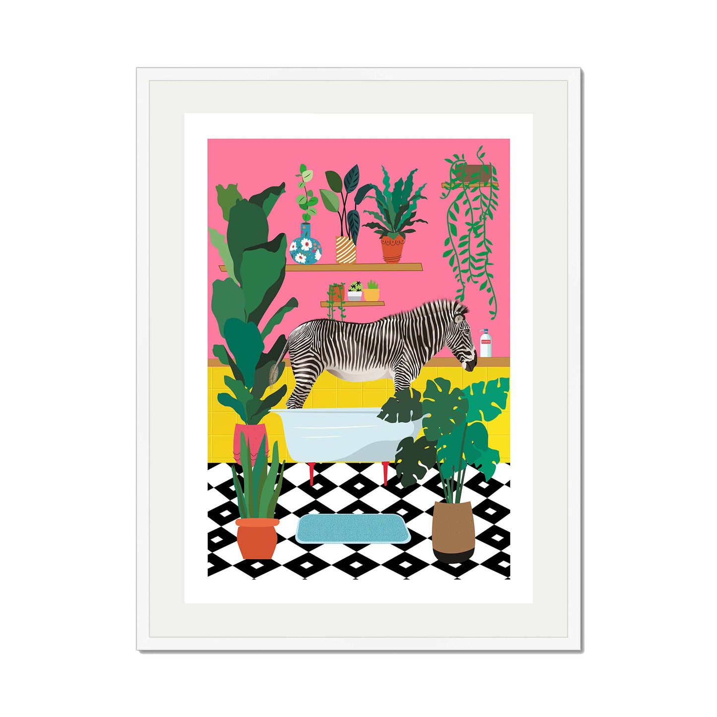 ZEBRA BATHTIME | PRINT