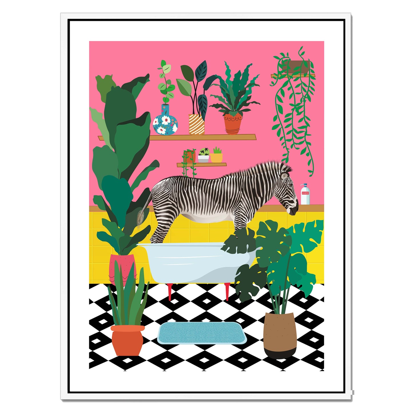 ZEBRA BATHTIME | CANVAS